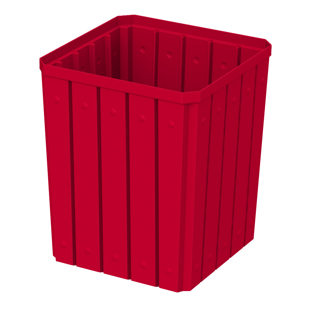 52 Gallon Square Signature Receptacle - Blue - Anchorline Supply