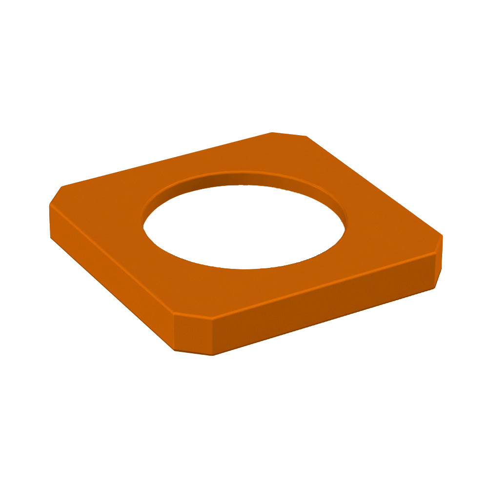 11.5" Recycle Lid (fits 22 gallon square) - Orange - Anchorline Supply