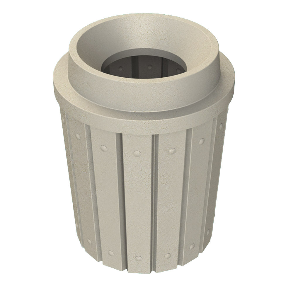 42 Gallon Signature Round | Funnel Top with 11.5" Hole - Assembly - Light Granite - Anchorline Supply