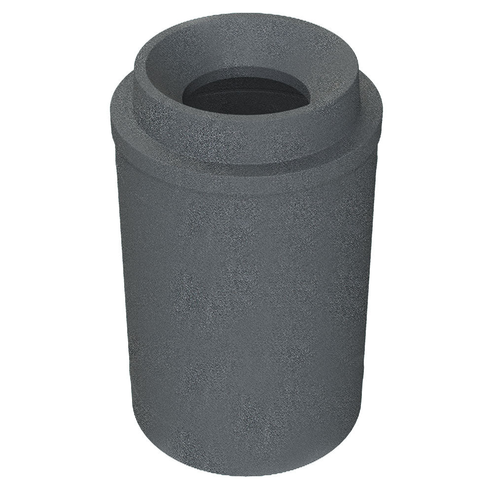 55 Gallon Classic Round | Funnel with 11.5"Hole Lid - Assembly - Brown Granite - Anchorline Supply