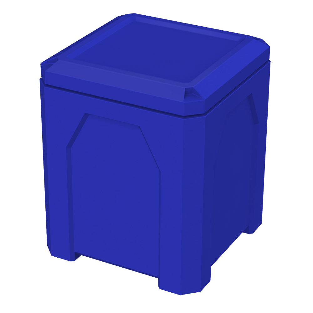 52 Gallon Classic Square | Flat Lid Dust Cover - Assembly - Light Granite - Anchorline Supply
