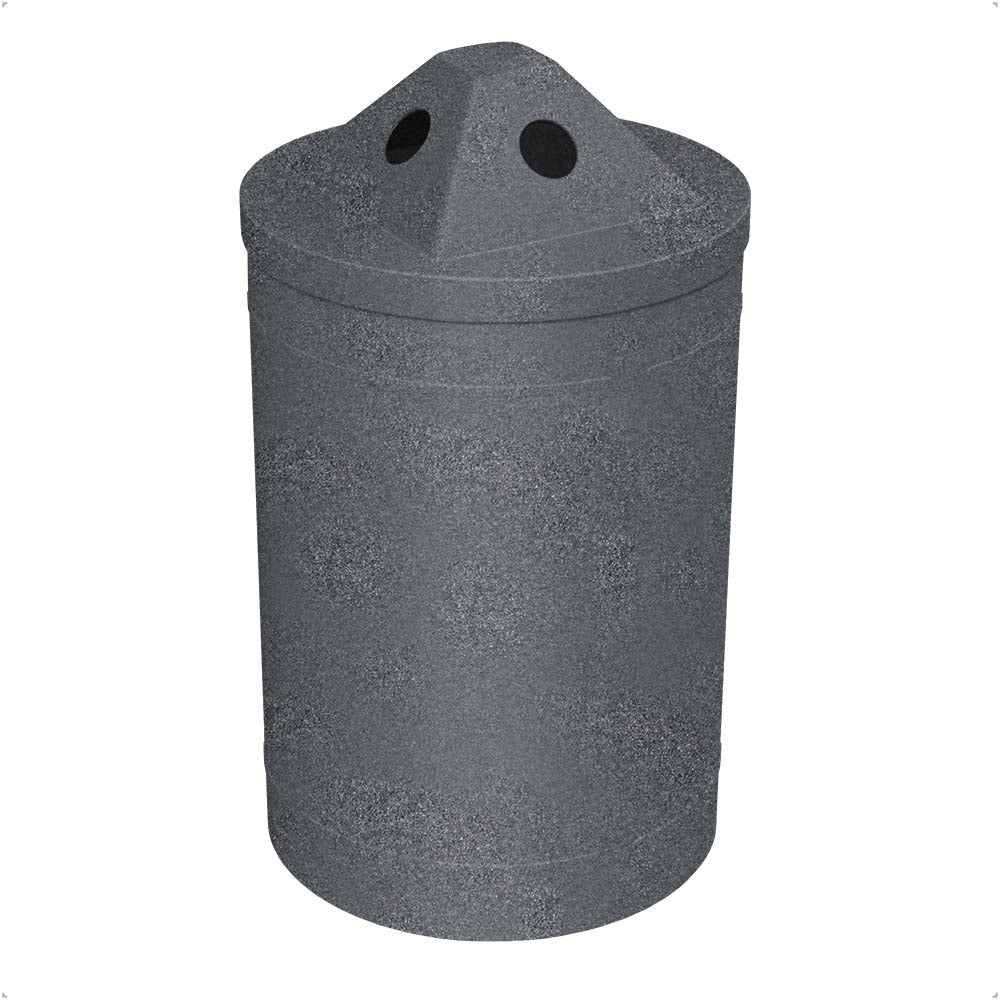 55 Gallon Classic Round | Pyramid with 3.5" holes Top - Assembly - White - Anchorline Supply