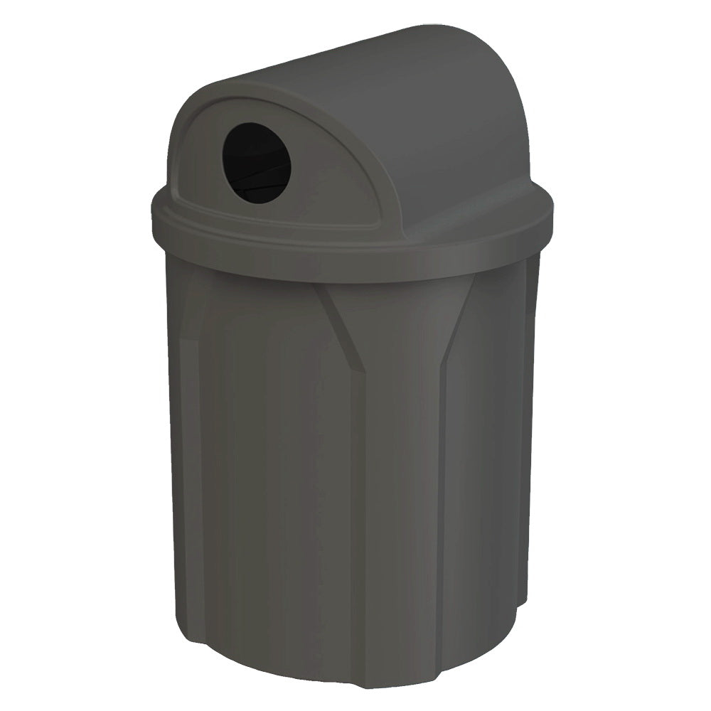 42 Gallon Classic Round | 2-Way 5" Recycle Lid - Assembly - Green Granite - Anchorline Supply