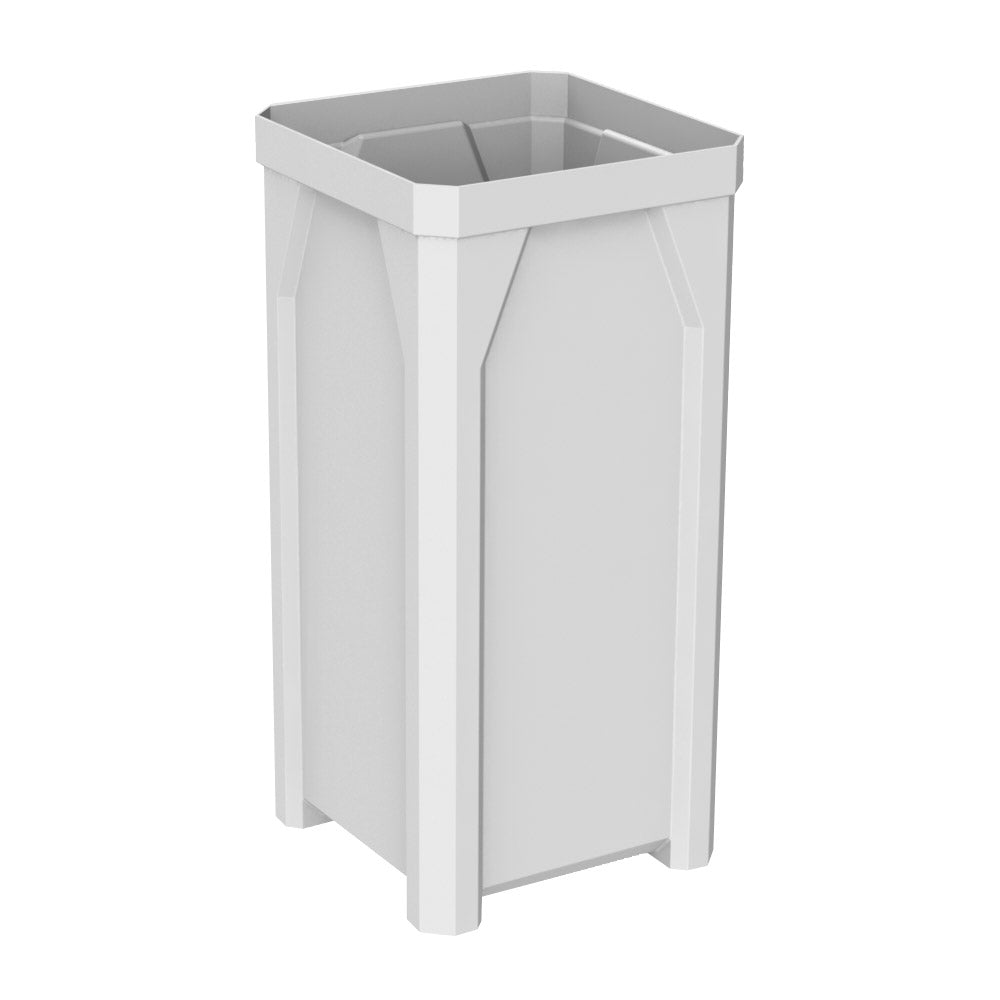 22 Gallon Square Classic Receptacle - Brown - Anchorline Supply