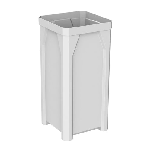 22 Gallon Square Classic Receptacle - Brown - Anchorline Supply