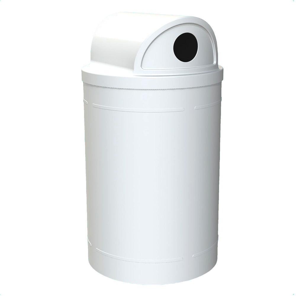 55 Gallon Classic Round | 2-Way with 5" inch holes Top - Assembly - White - Anchorline Supply