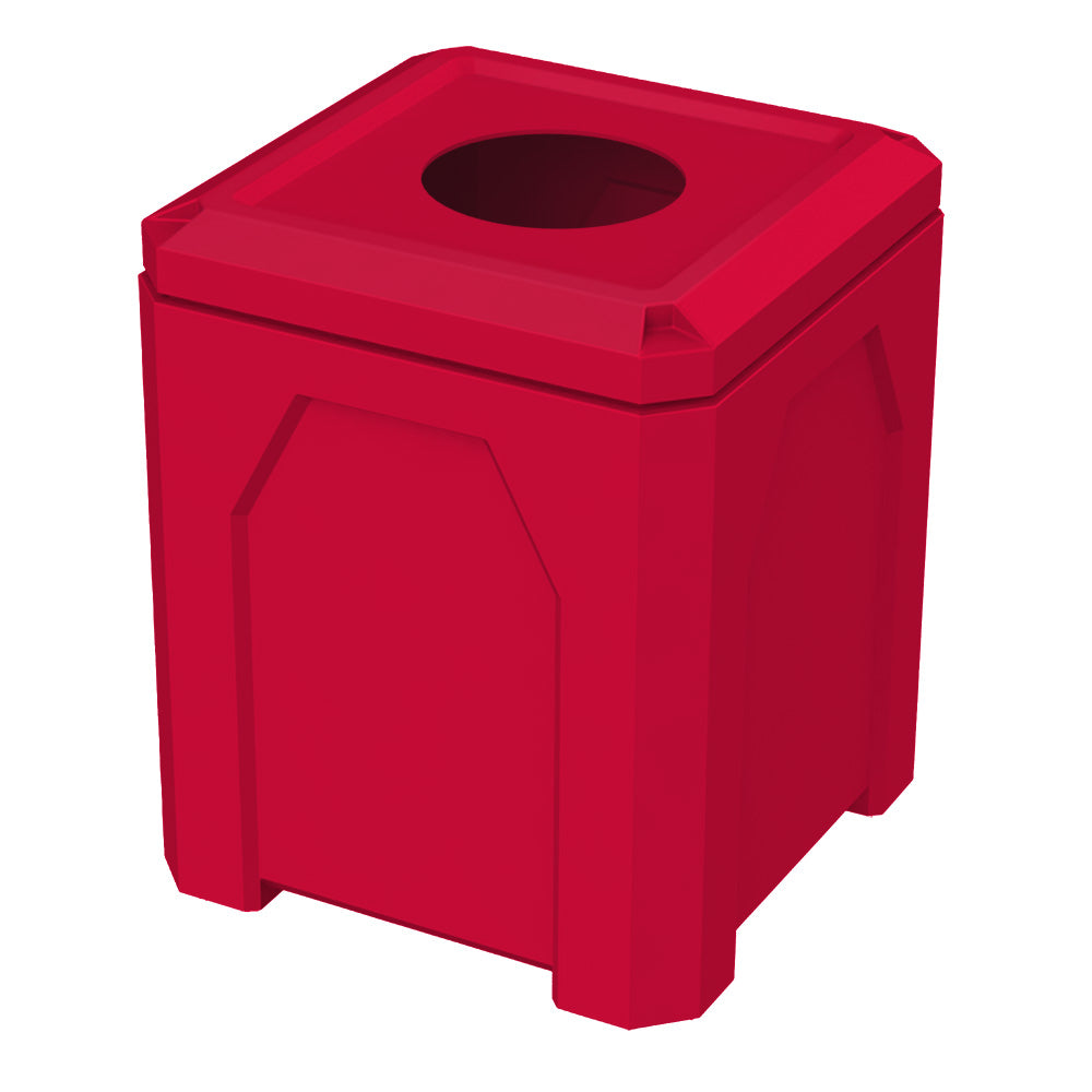 52 Gallon Classic Square | 11.5" Recycling Lid - Assembly - Black - Anchorline Supply