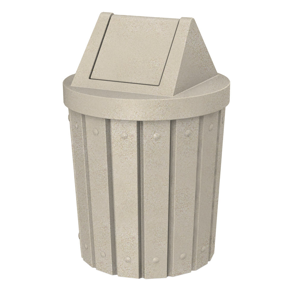 42 Gallon Signature Round | Swing Top - Assembly - Beige Granite - Anchorline Supply