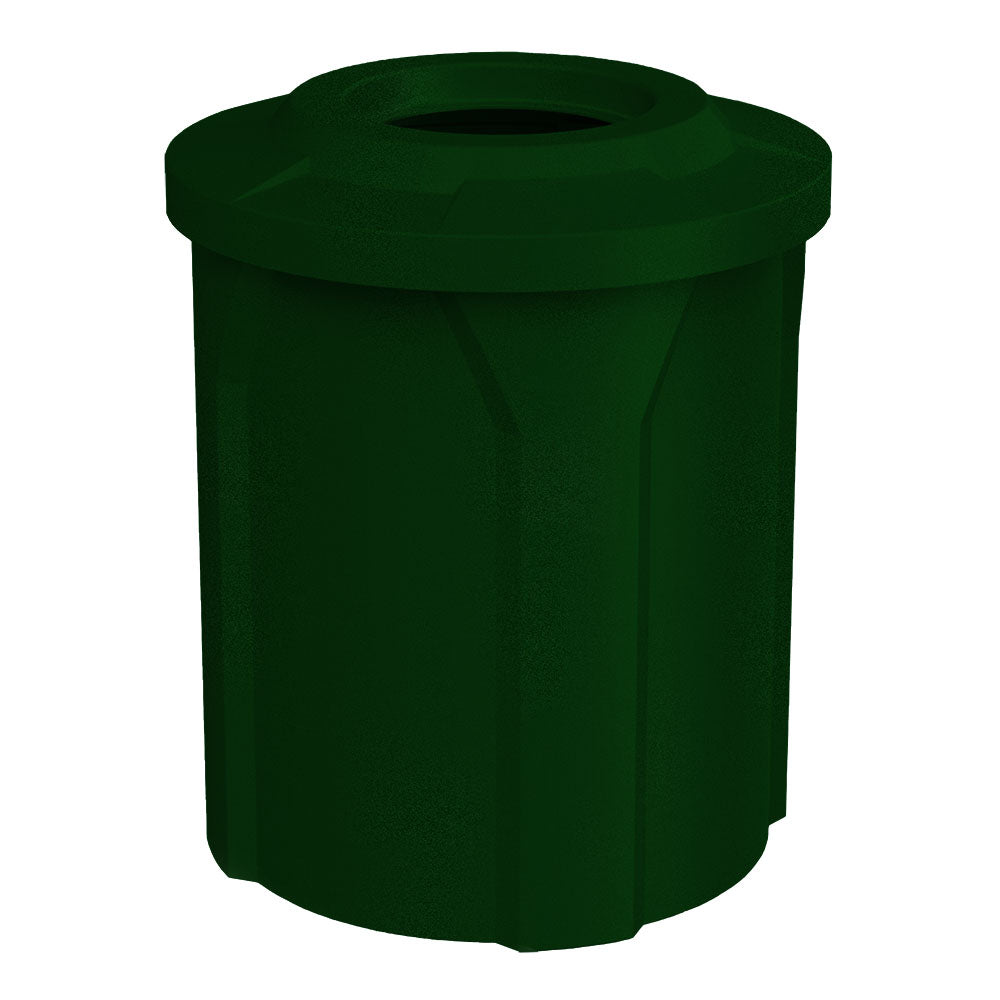 42 Gallon Classic Round | Flat Lid with 11.5" hole - Assembly - White - Anchorline Supply