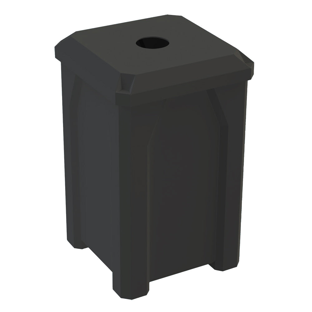 32 Gallon Classic Square | 5" Recycle Lid - Assembly - Beige Granite - Anchorline Supply