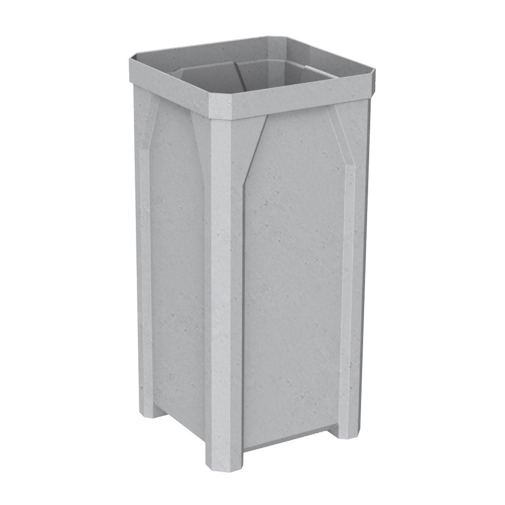 22 Gallon Square Classic Receptacle - Orange - Anchorline Supply