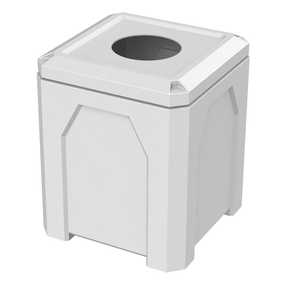 52 Gallon Classic Square | 11.5" Recycling Lid - Assembly - Orange - Anchorline Supply