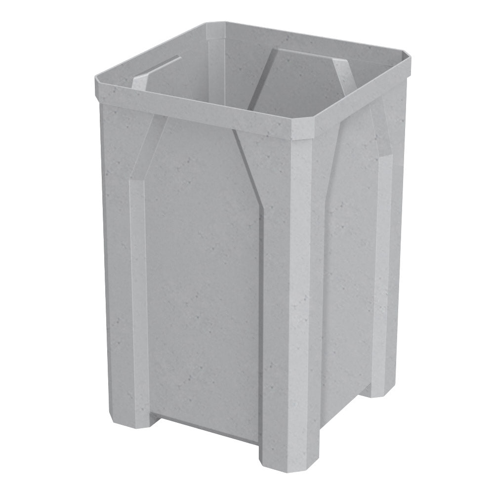 32 Gallon Square Classic Receptacle - Black - Anchorline Supply