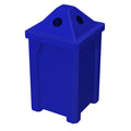 32 Gallon Classic Square | Pyramid Top - Assembly - Blue - Anchorline Supply