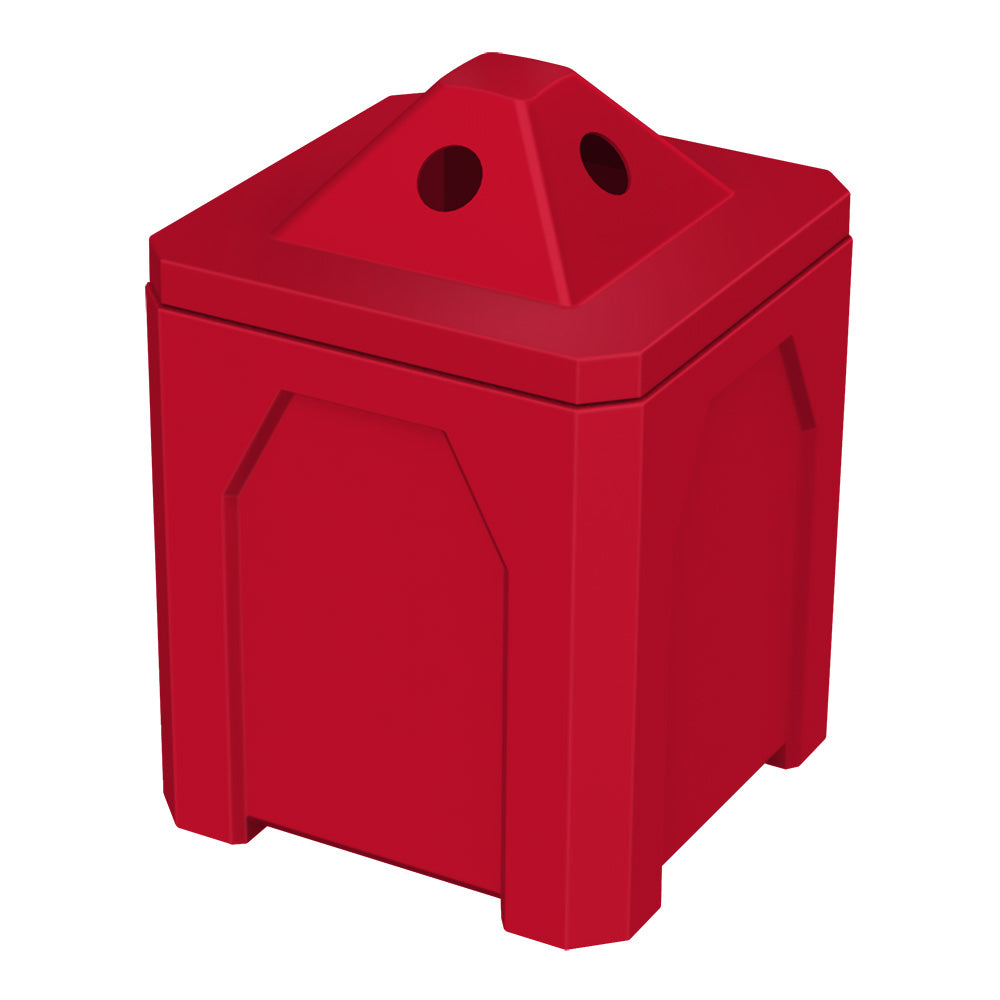 52 Gallon Classic Square | Pyramid Top - Assembly - Green - Anchorline Supply