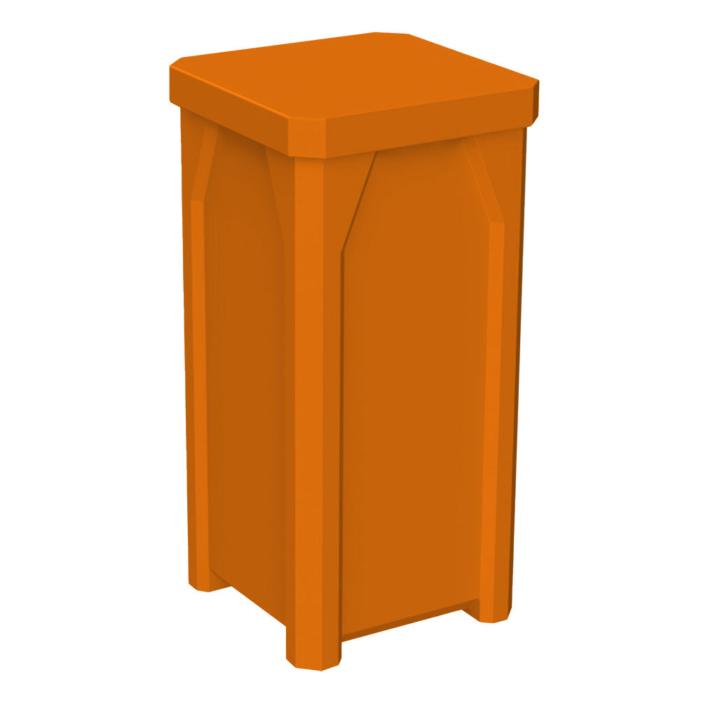 22 Gallon Classic Square | Flat Lid Dust Cover - Assembly - Black - Anchorline Supply