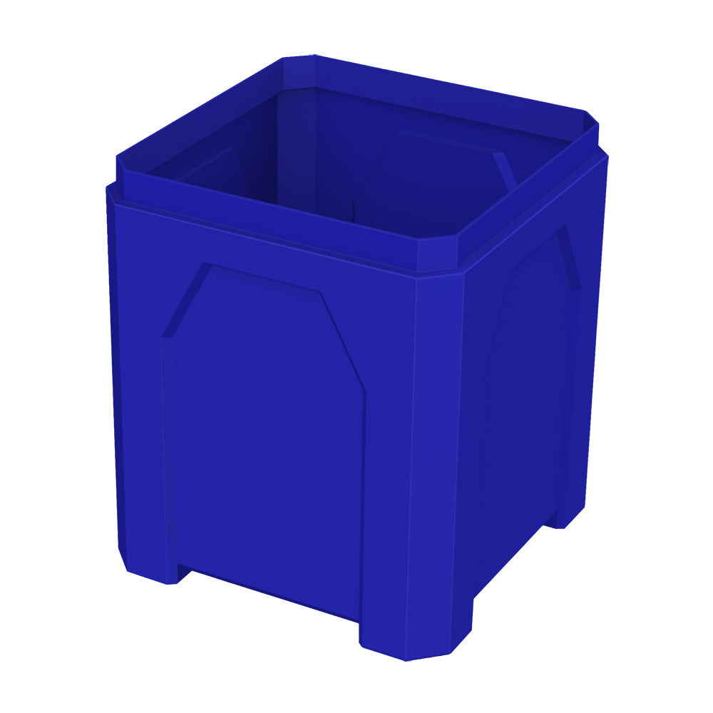 52 Gallon Square Classic Receptacle - Red - Anchorline Supply