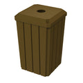 32 Gallon Signature Square | Recycle Lid with 5" Hole - Assembly - Blue - Anchorline Supply