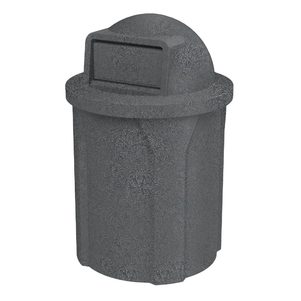 42 Gallon Classic Round | Dome Top Lid - Assembly - Brown Granite - Anchorline Supply