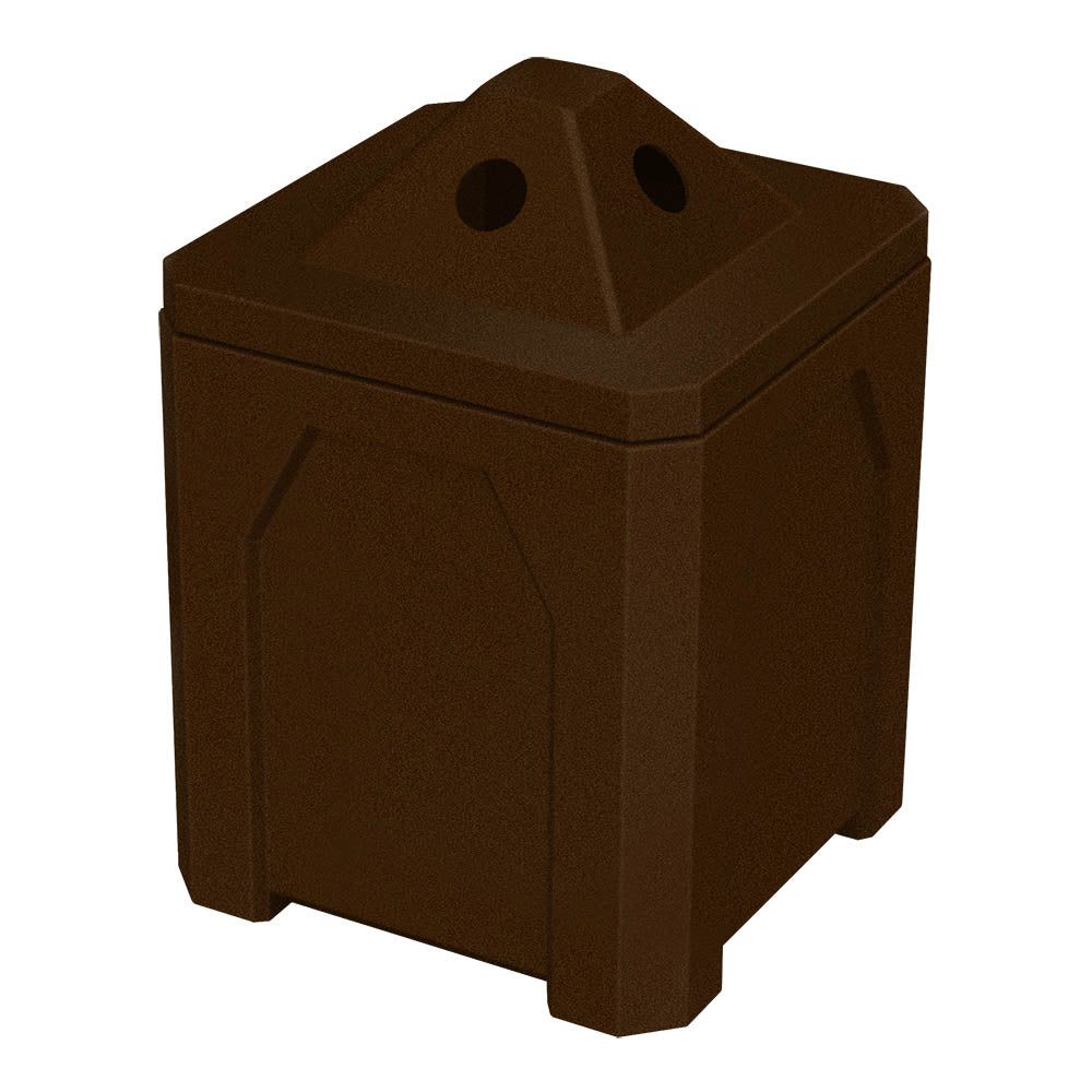 52 Gallon Classic Square | Pyramid Top - Assembly - Brown Granite - Anchorline Supply