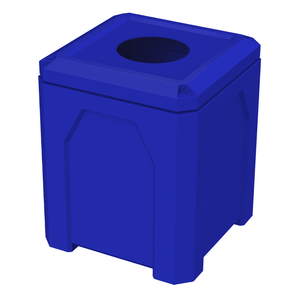 52 Gallon Classic Square | 11.5" Recycling Lid - Assembly - Beige Granite - Anchorline Supply