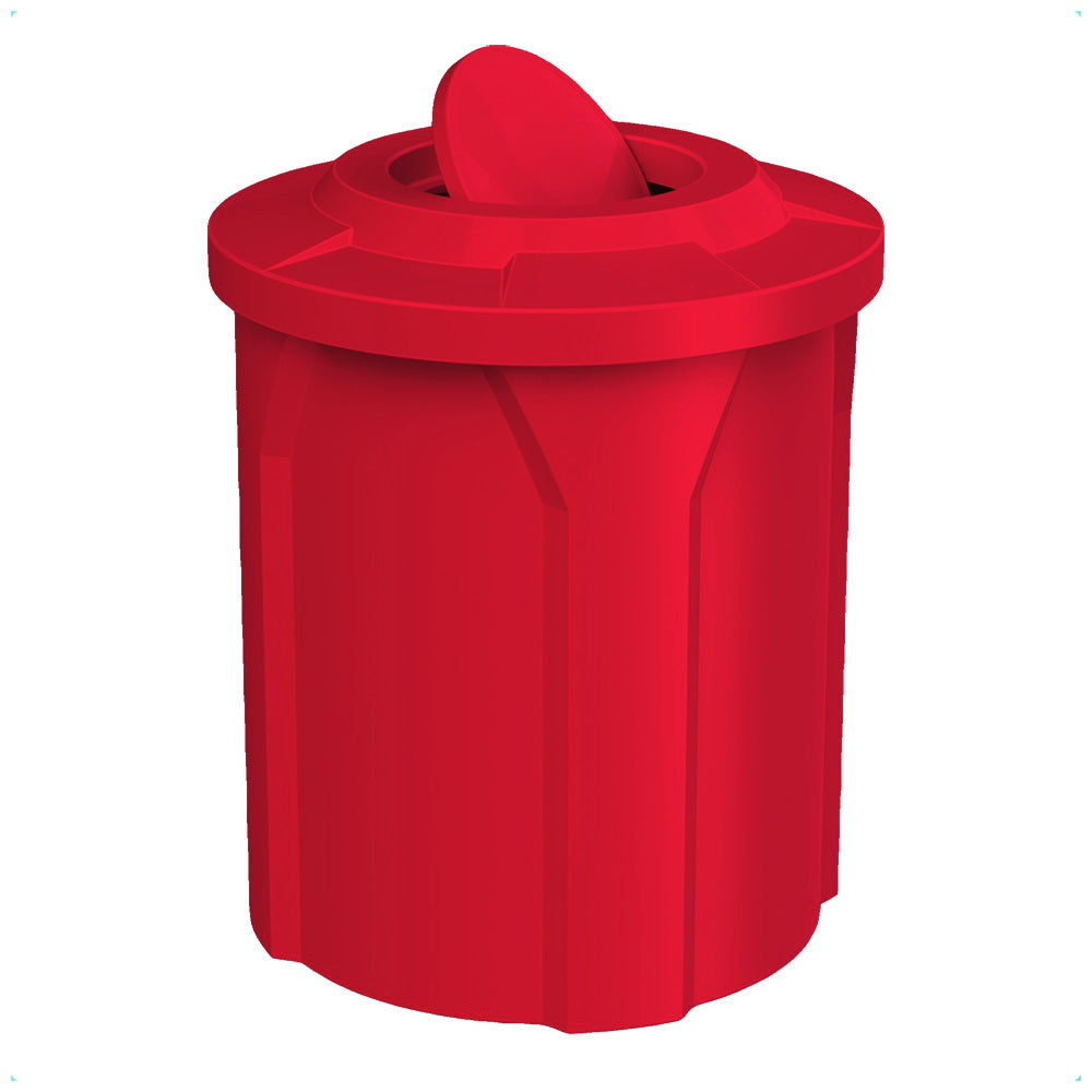 42 Gallon Classic Round | Bug Barrier Lid - Assembly - Orange - Anchorline Supply