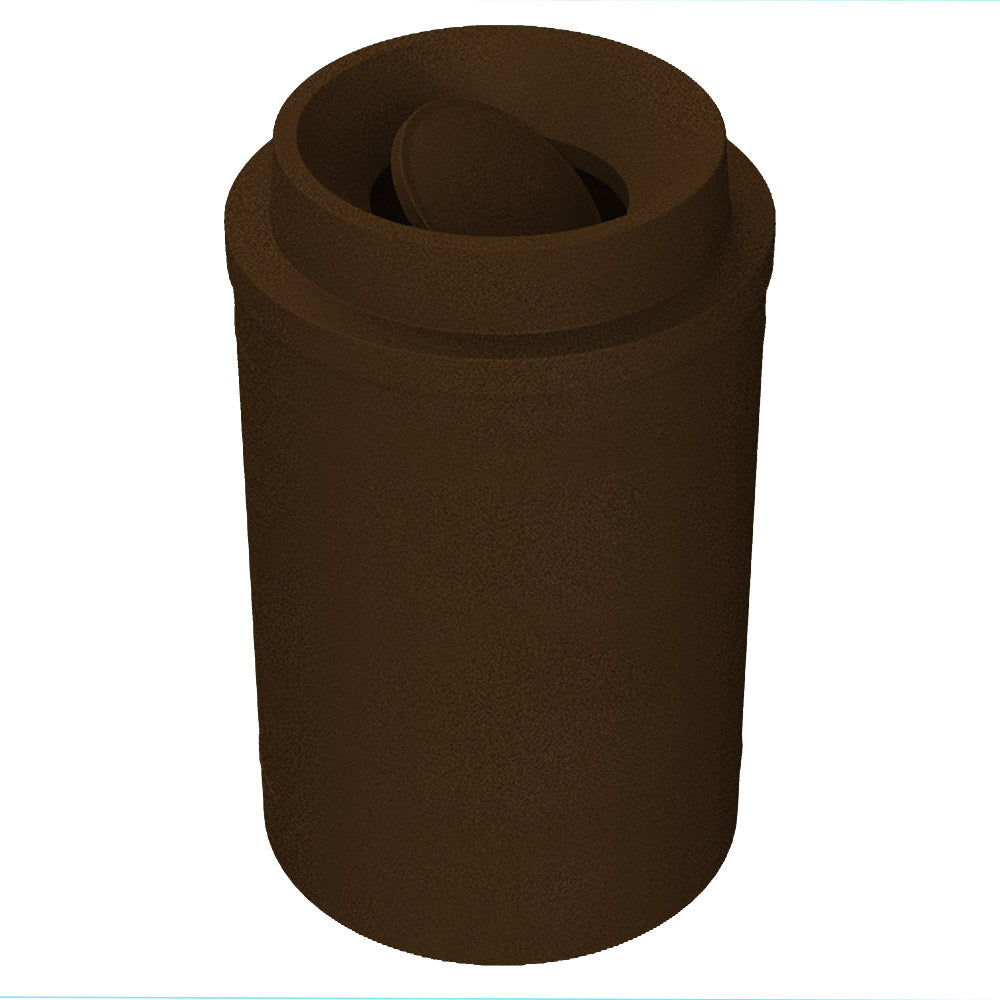 55 Gallon Classic Round | Funnel with Bug Barrier - Assembly - Brown Granite - Anchorline Supply