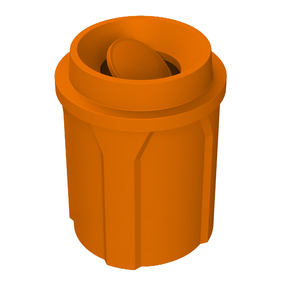 42 Gallon Classic Round | Funnel Lid with Bug Barrier - Assembly - Red - Anchorline Supply