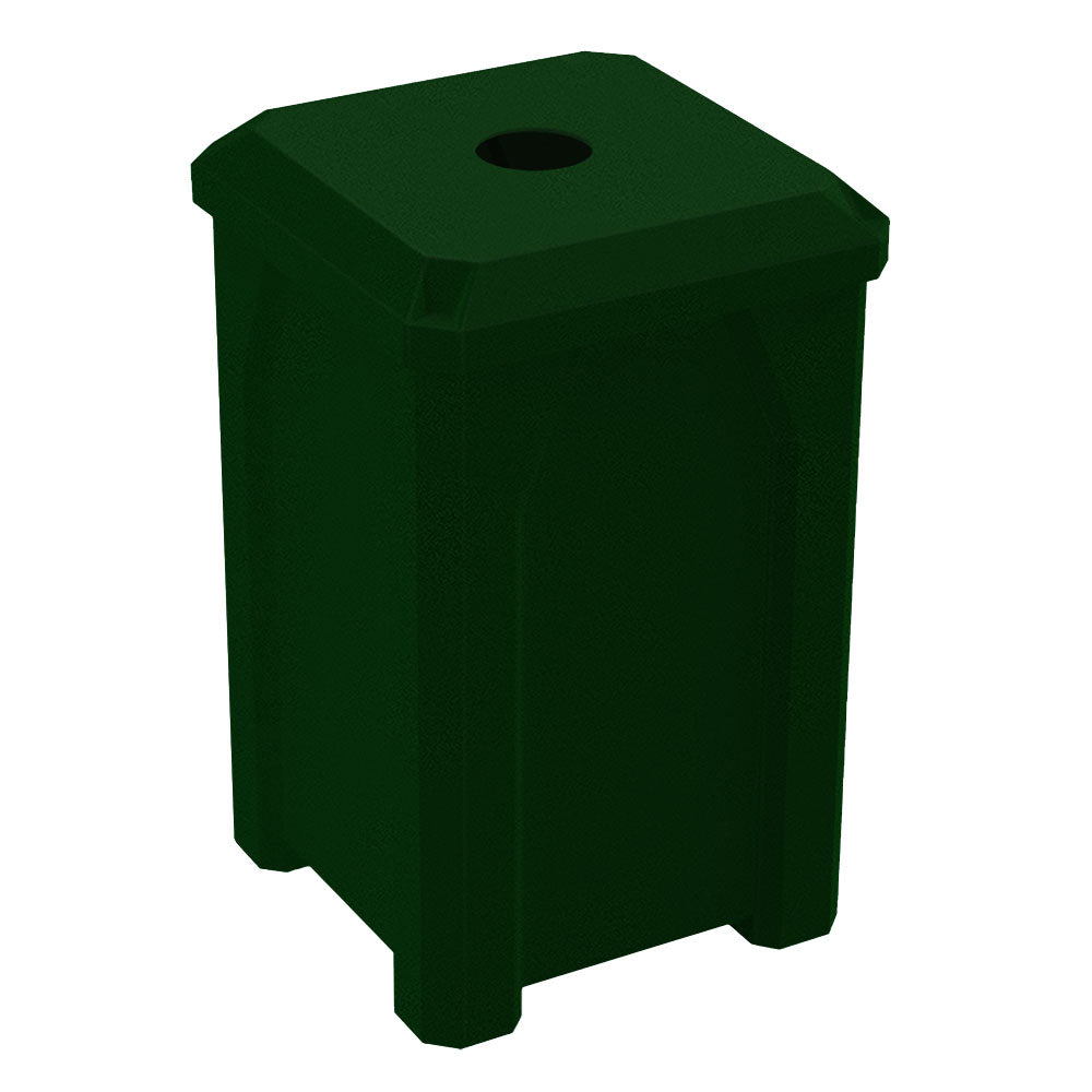 32 Gallon Classic Square | 5" Recycle Lid - Assembly - Brown Granite - Anchorline Supply
