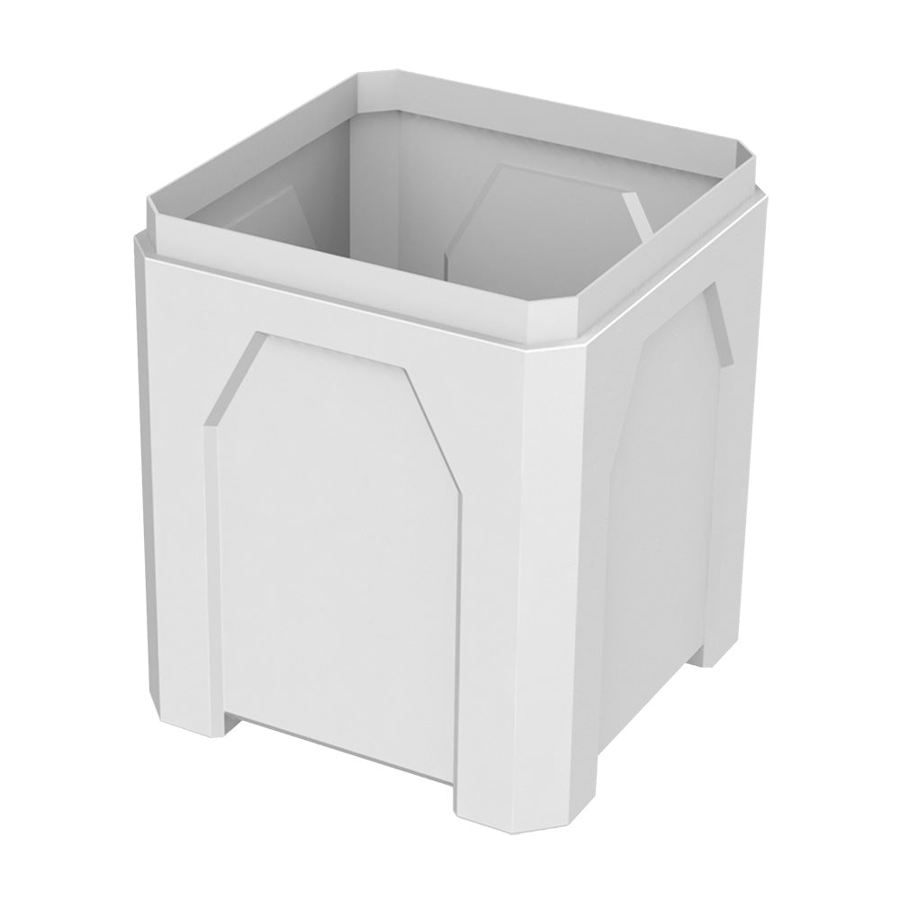 52 Gallon Square Classic Receptacle - Brown Granite - Anchorline Supply