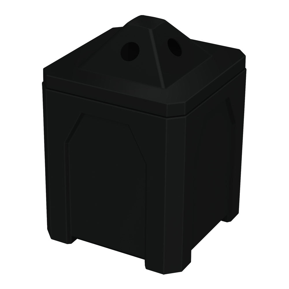 52 Gallon Classic Square | Pyramid Top - Assembly - Green Granite - Anchorline Supply