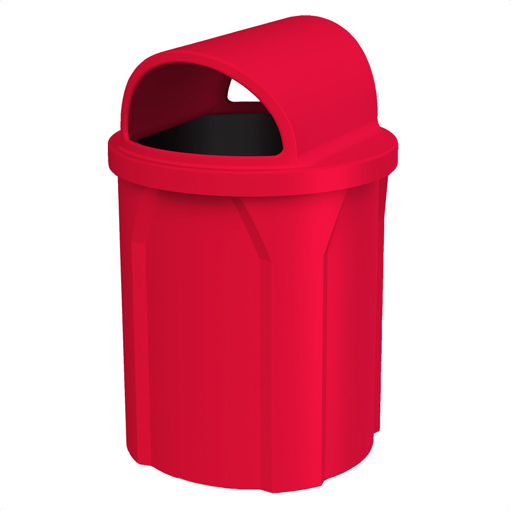 42 Gallon Classic Round | 2-Way Open Lid - Assembly - Red - Anchorline Supply
