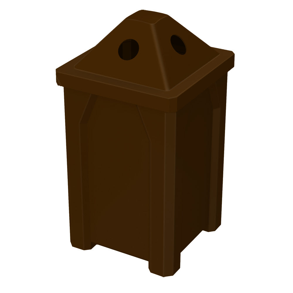 32 Gallon Classic Square | Pyramid Top - Assembly - Beige Granite - Anchorline Supply