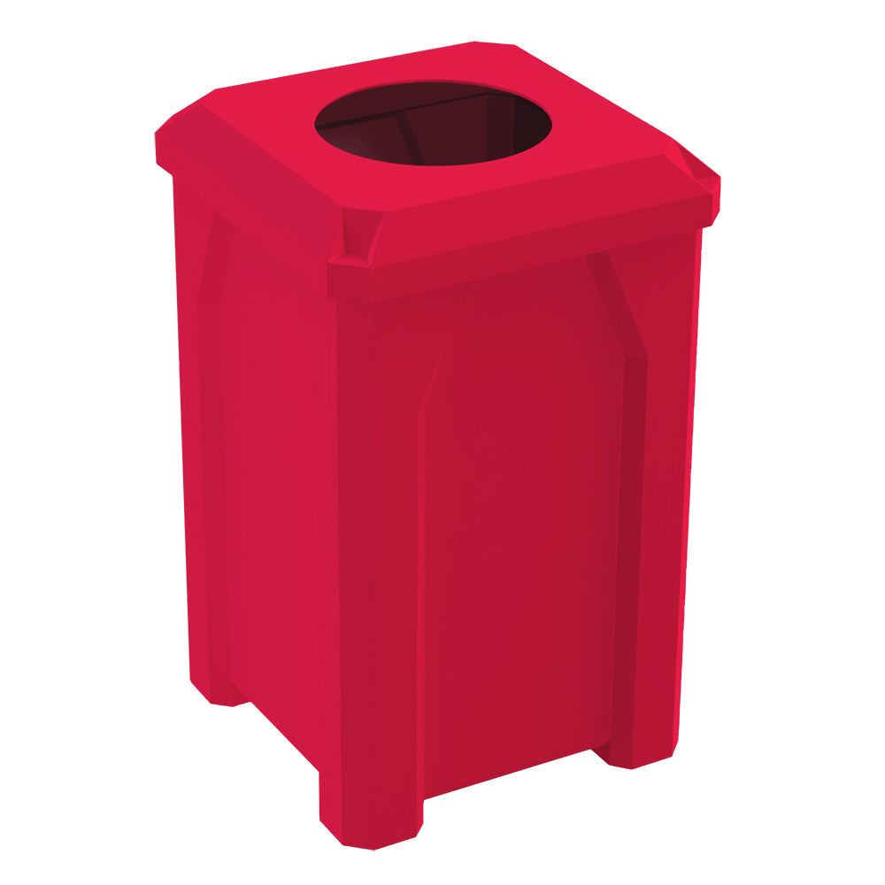 32 Gallon Classic Square | 11.5" Recycle Lid - Assembly - Yellow - Anchorline Supply