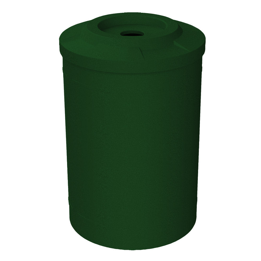 55 Gallon Classic Round | Flat top with 5" hole Lid - Assembly - Yellow - Anchorline Supply
