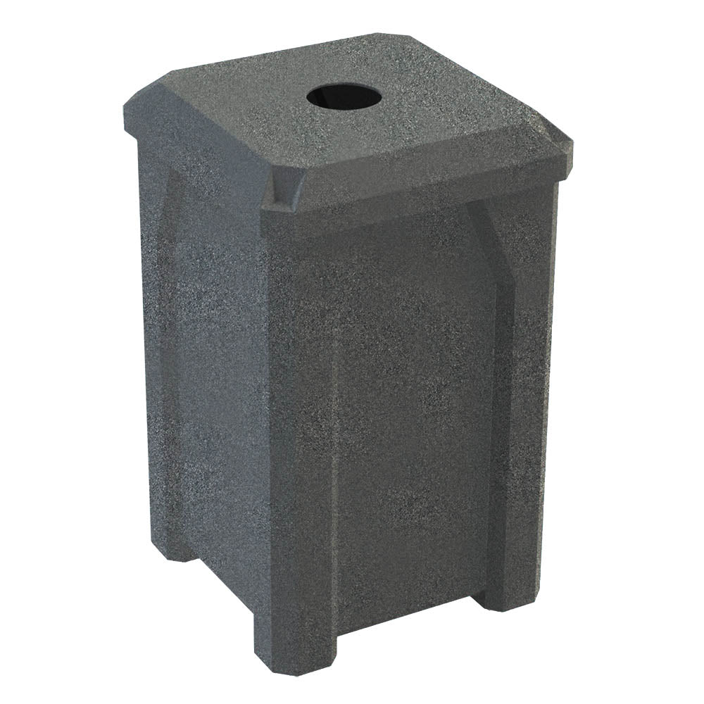 32 Gallon Classic Square | 5" Recycle Lid - Assembly - White - Anchorline Supply