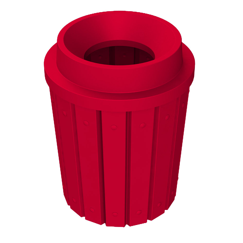 42 Gallon Signature Round | Funnel Top with 11.5" Hole - Assembly - Orange - Anchorline Supply