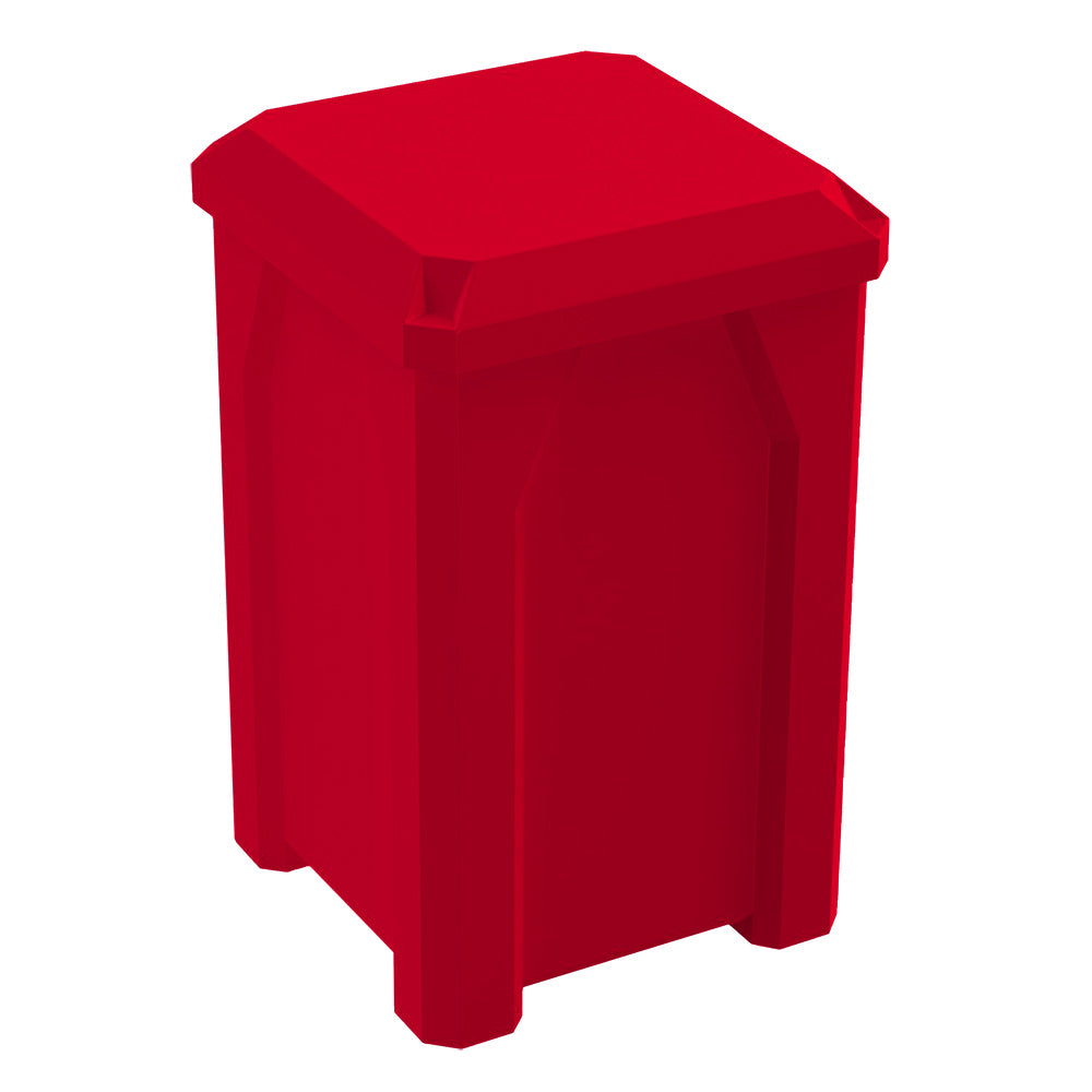 32 Gallon Classic Square | Flat Lid Dust Cover - Assembly - Black - Anchorline Supply