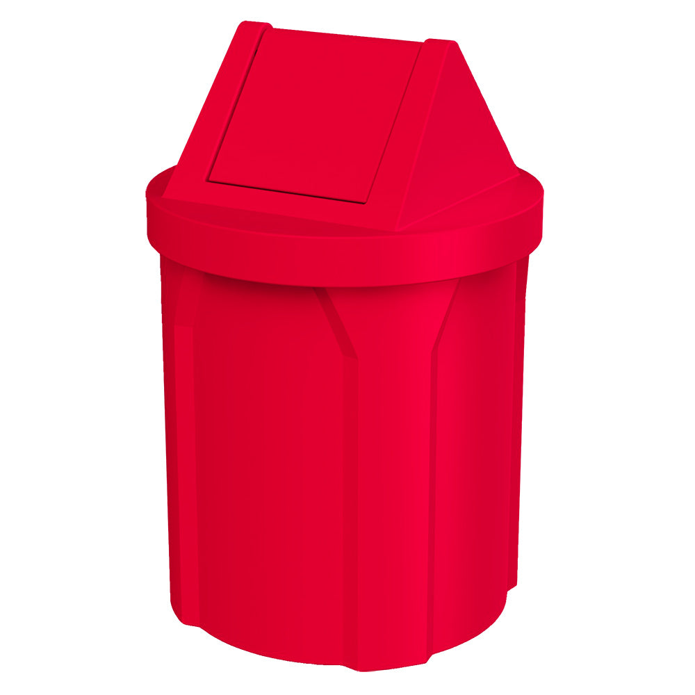 42 Gallon Classic Round | Swing Top Lid - Assembly - Black - Anchorline Supply