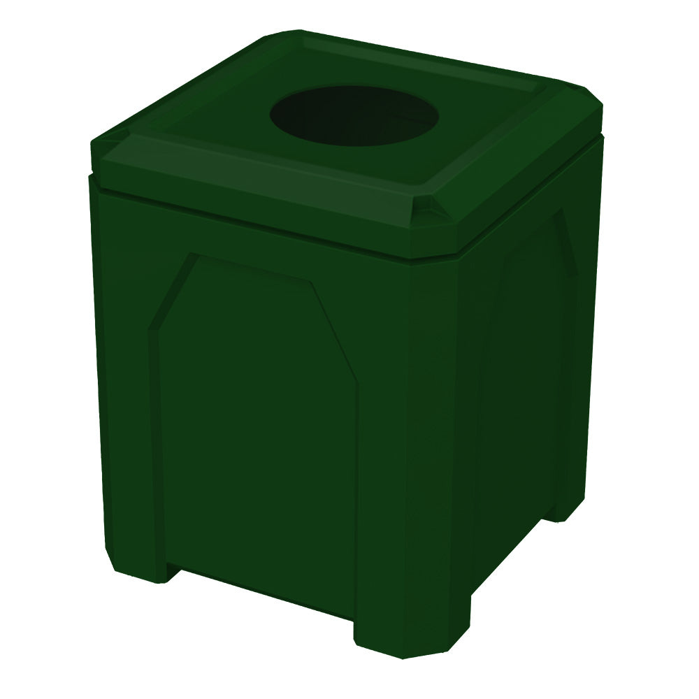 52 Gallon Classic Square | 11.5" Recycling Lid - Assembly - Green Granite - Anchorline Supply