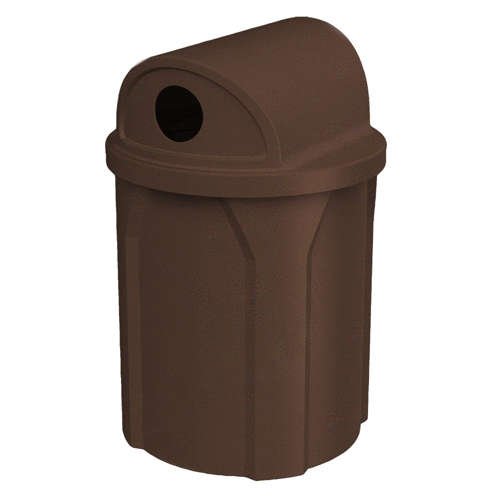 42 Gallon Classic Round | 2-Way 5" Recycle Lid - Assembly - Light Granite - Anchorline Supply