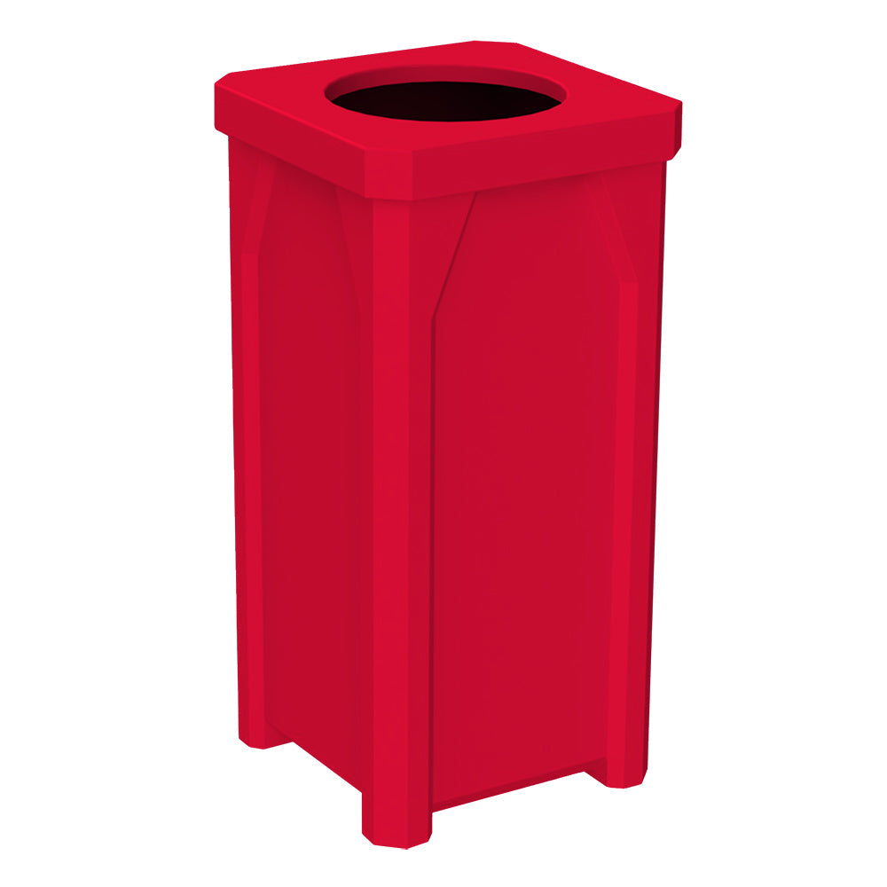 22 Gallon Classic Square | 11.5" Recycle Lid Assembly - Orange - Anchorline Supply