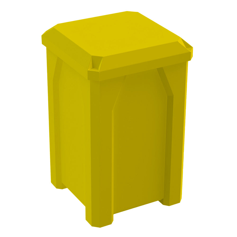 32 Gallon Classic Square | Flat Lid Dust Cover - Assembly - Brown - Anchorline Supply