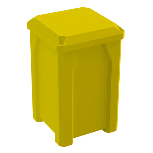 32 Gallon Classic Square | Flat Lid Dust Cover - Assembly - Brown - Anchorline Supply