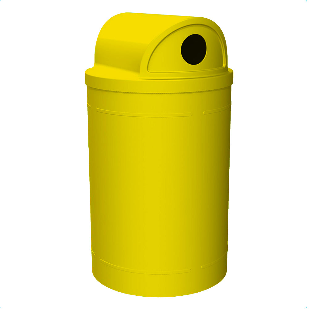 55 Gallon Classic Round | 2-Way with 5" inch holes Top - Assembly - Yellow - Anchorline Supply