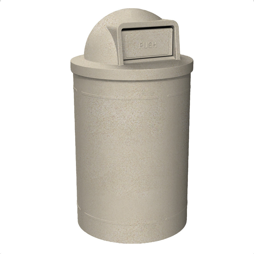 55 Gallon Classic Round | Dome Top - Assembly - Green Granite - Anchorline Supply