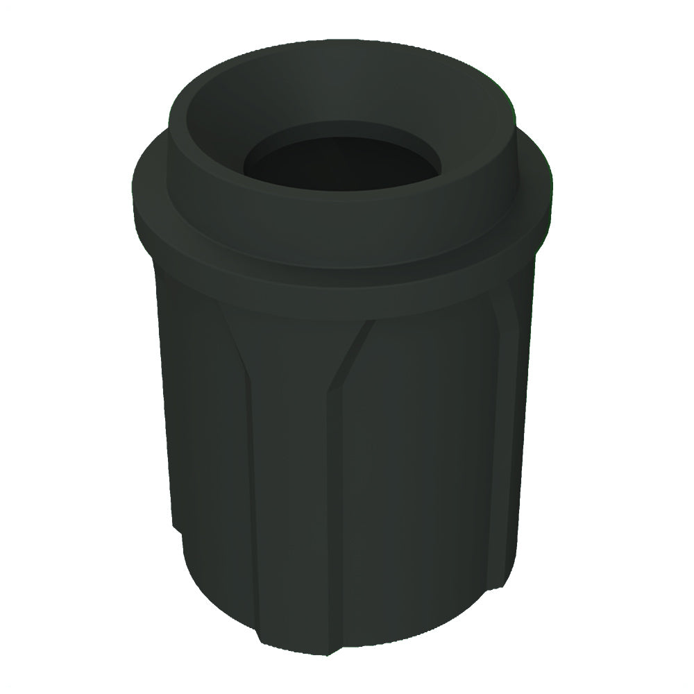 42 Gallon Classic Round | Funnel Lid with 11.5" hole - Assembly - Dark Granite - Anchorline Supply