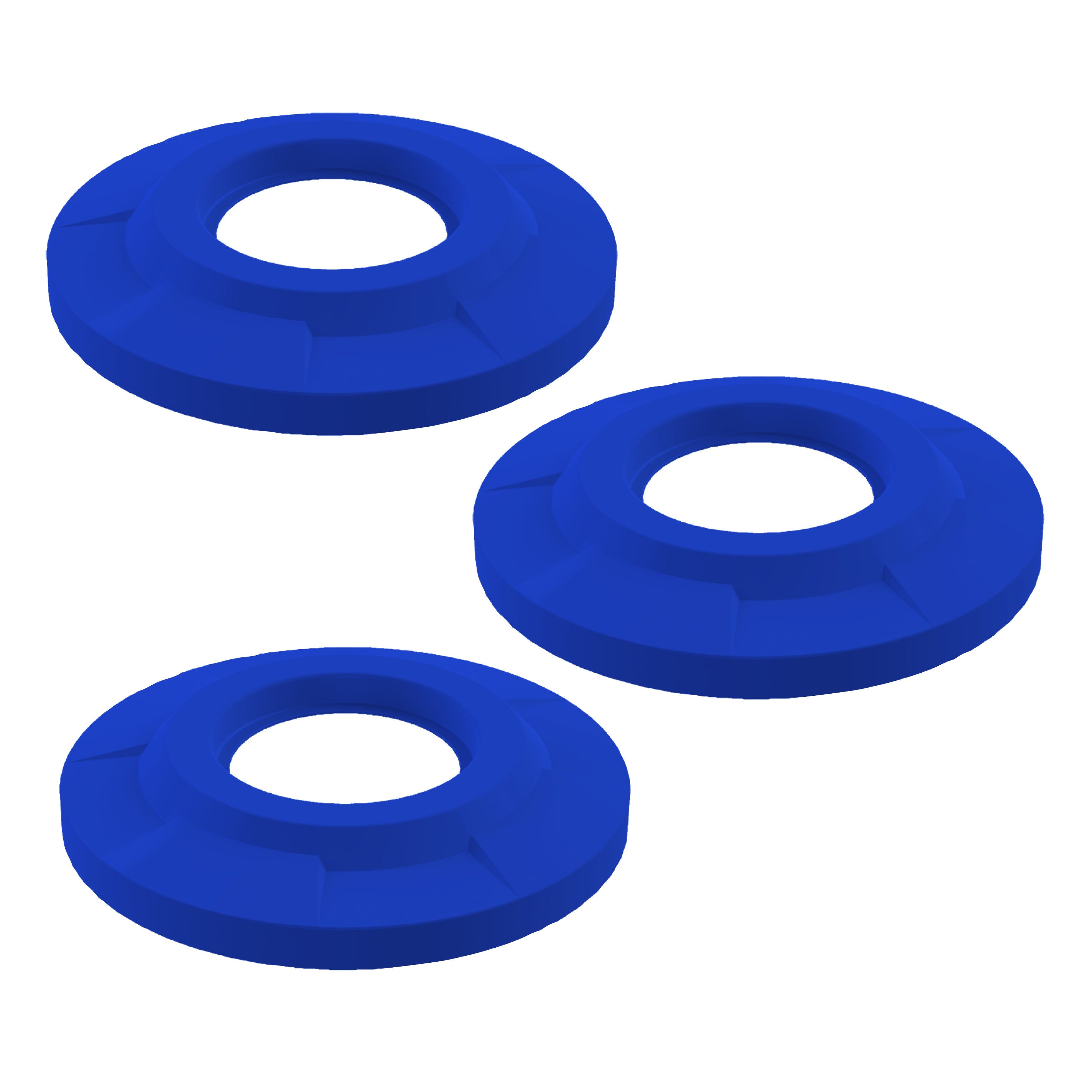 3-PACK - Flat Top with 11.5" Hole (fits 42 & 55 gallon round) - Blue - Anchorline Supply