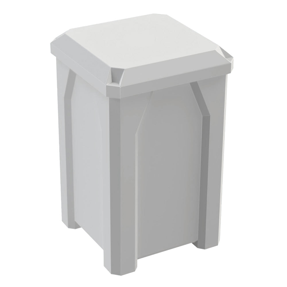32 Gallon Classic Square | Flat Lid Dust Cover - Assembly - Green - Anchorline Supply