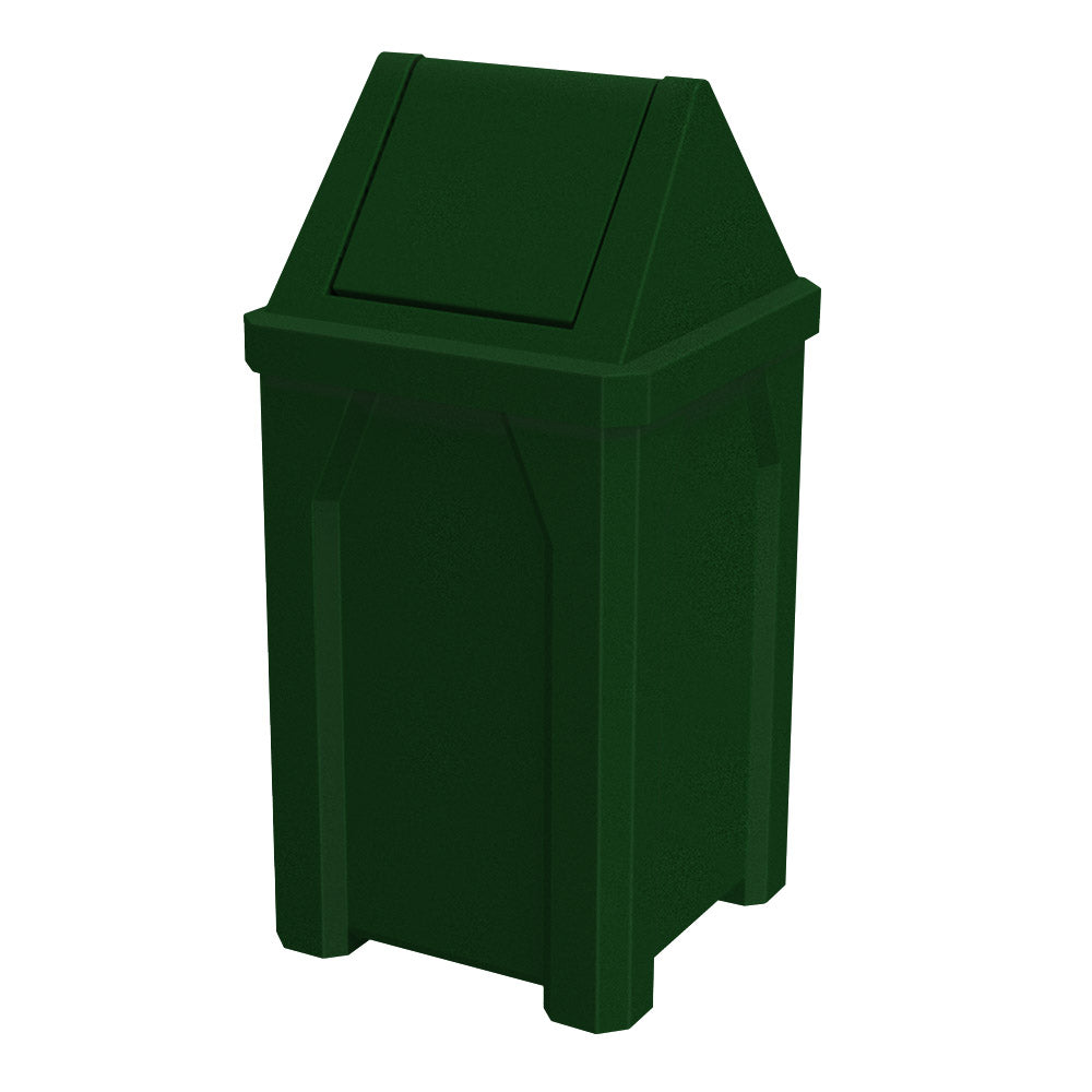 32 Gallon Classic Square | Swing Top Lid - Assembly - Red - Anchorline Supply